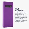 Kwmobile tok Samsung Galaxy S10 készülékhez, lila, szilikon, 47452.24