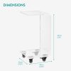Masa acrilica cu roti Navaris, C-shape, 66x30x30 cm, living si birou, acril, transparent, plastic