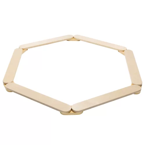 Bara de echilibru din lemn Navaris, 75x19.5x10.5 cm, joaca activa si coordonare, natur, maro, lemn