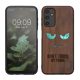 Kwmobile tok Samsung Galaxy A14 5G-hez, barna, fa/szilikon, 60817.08