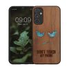 Kwmobile tok Samsung Galaxy A34 5G-hez, barna, fa/szilikon, 60813.08