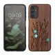 Kwmobile tok Samsung Galaxy A14 5G-hez, barna, fa/szilikon, 60817.09