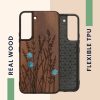 Kwmobile tok Samsung Galaxy S22-höz, barna, fa/szilikon, 58306.09