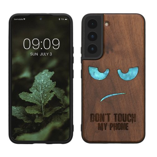 Kwmobile tok Samsung Galaxy S22-höz, barna, fa/szilikon, 58306.08