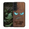 Kwmobile tok Samsung Galaxy S22-höz, barna, fa/szilikon, 58306.08