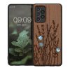 Kwmobile tok Samsung Galaxy A52/Galaxy A52 5G/Galaxy A52s 5G készülékhez, barna, fa/szilikon, 54354.16