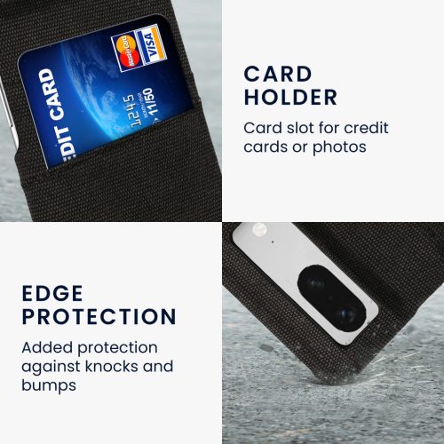 Kwmobile Google Pixel 8 tok, sötétszürke, textil/műanyag, 61883.19