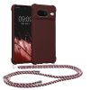 Kwmobile Google Pixel 8 telefontok nyakpánttal, lila, szilikon, 61867.187