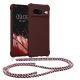 Kwmobile Google Pixel 8 telefontok nyakpánttal, lila, szilikon, 61867.187