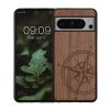Kwmobile Google Pixel 8 Pro tok, barna, fa/szilikon, 61876.02