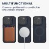 Kwmobile tok Apple iPhone 14 Pro készülékhez, sötétkék/átlátszó, szilikon, 61937.17