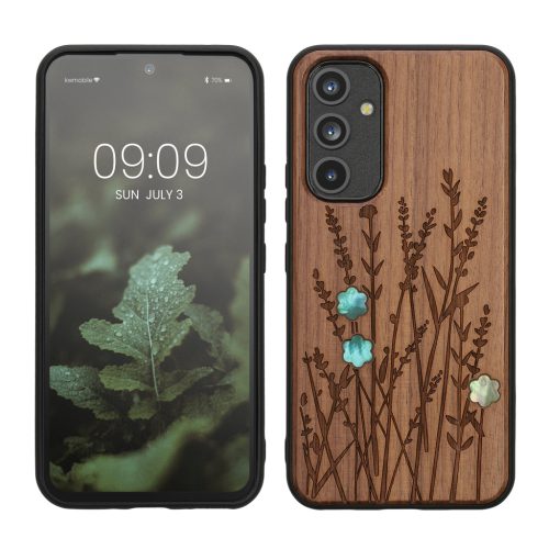Kwmobile tok Samsung Galaxy A54 5G-hez, barna, fa/szilikon, 60799.09