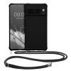 Kwmobile Google Pixel 8 Pro telefontok nyakpánttal, fekete, szilikon, 61868.01