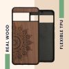 Kwmobile Google Pixel 8 Pro tok, barna, fa/szilikon, 61876.01