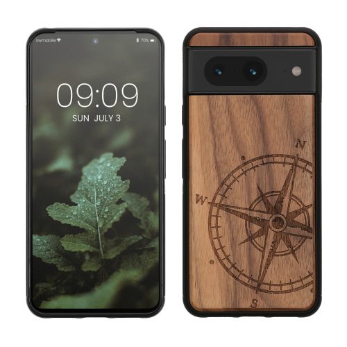 Kwmobile Google Pixel 8 tok, barna, fa/szilikon, 61875.02