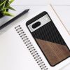 Kwmobile Google Pixel 8 tok, barna/fekete, fa/szilikon, 61873.01