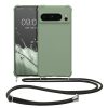 Kwmobile Google Pixel 8 Pro telefontok nyakpánttal, világoszöld, szilikon, 61868.172