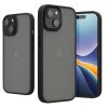 Kwmobile tok Apple iPhone 15-höz, fekete/átlátszó, polikarbonát, 61961.01