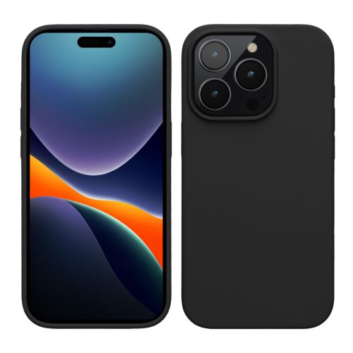 Kwmobile tok Apple iPhone 15 Pro készülékhez, fekete, szilikon, 61955.01