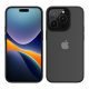 Kwmobile tok Apple iPhone 15 Pro készülékhez, fekete/átlátszó, polikarbonát, 61963.01
