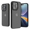Kwmobile tok Apple iPhone 15 Pro Max készülékhez, fekete/átlátszó, polikarbonát, 61964.01