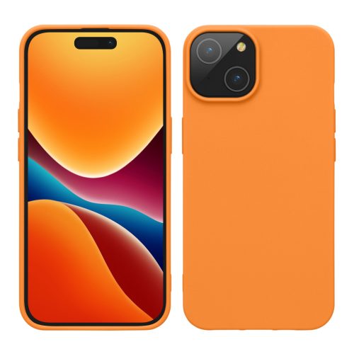 Kwmobile Apple iPhone 15 tok, narancssárga, szilikon, 61957.15
