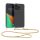 Kwmobile tok nyakpánttal Apple iPhone 15 Pro készülékhez, átlátszó/arany, szilikon, 62031.21