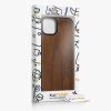 Kwmobile tok Apple iPhone 15 Plus-hoz, barna, fa/szilikon, 62012.01