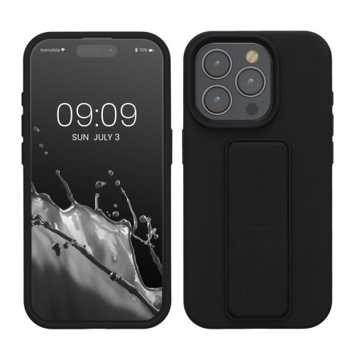 Kwmobile tok Apple iPhone 15 Pro készülékhez, fekete, szilikon, 62015.01