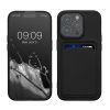Kwmobile tok Apple iPhone 15 Pro készülékhez, fekete, szilikon, 62019.01