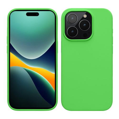 Kwmobile Apple iPhone 15 Pro tok, zöld, szilikon, 61955.159