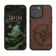Kwmobile tok Apple iPhone 15 Pro Max készülékhez, barna, fa/szilikon, 62014.01