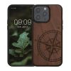 Kwmobile tok Apple iPhone 15 Pro Max készülékhez, barna, fa/szilikon, 62014.01