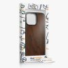 Kwmobile tok Apple iPhone 15 Pro Max készülékhez, barna, fa/szilikon, 62014.01