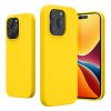 Kwmobile tok Apple iPhone 15 Pro készülékhez, sárga, szilikon, 61955.165