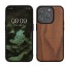 Kwmobile tok Apple iPhone 15 Pro készülékhez, barna, fa/szilikon, 62009.18