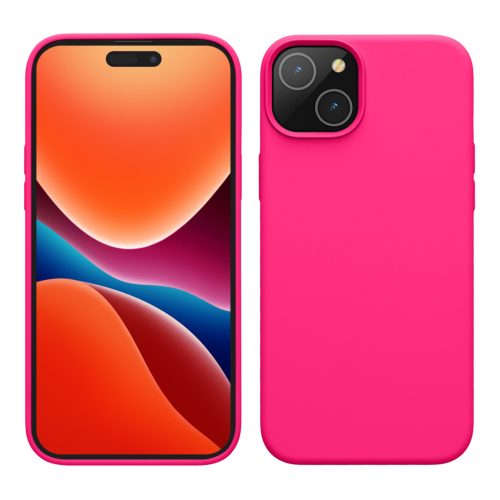 Kwmobile tok Apple iPhone 15 Plus-hoz, rózsaszín, szilikon, 61954.77