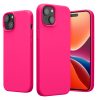 Kwmobile tok Apple iPhone 15 Plus-hoz, rózsaszín, szilikon, 61954.77