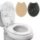 Capac toaleta Navaris, inchidere lenta, 42.5x35.8x5.6 cm, compatibil universal, gri, plastic