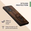 Kwmobile tok Xiaomi Redmi Note 12 Pro 5G telefonhoz, barna/kék, fa, KWM000018BW004C