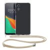 Kwmobile tok Motorola Moto E13-hoz, átlátszó/arany, szilikon, KWM000019ZE002C