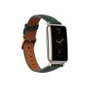 Kwmobile szíj Huawei Watch Fit mini, zöld/barna, természetes bőr, KWM0000174K006C