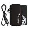 Kwmobile univerzális telefontok, L méret - 6,5 hüvelyk, fekete/fehér, neoprén, KWM000016AJ020C