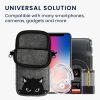 Kwmobile univerzális telefontok, XL méretű - 6,8 hüvelykes, szürke/fekete, textil, KWM000016AK017C