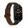 Kwmobile szíj Xiaomi Mi Band 7 Pro készülékhez, fekete/barna, természetes bőr, KWM0000187H004C