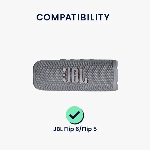 Kwmobile tok JBL Flip 6/Flip 5-höz, fekete, szilikon, KWM000024SO001C