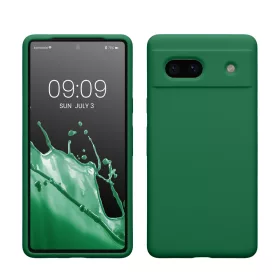   Kwmobile tok Google Pixel 7a telefonhoz, zöld, szilikon, KWM000019YE020C