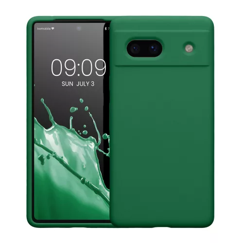 Kwmobile tok Google Pixel 7a telefonhoz, zöld, szilikon, KWM000019YE020C