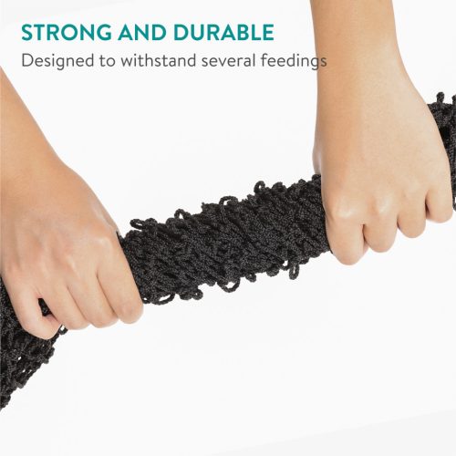 Set 2 plase fan Navaris cu 4 carabiniere, 60x90 cm, prindere usoara, negru, NAV001WX8DQ001C