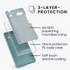 Kwmobile tok Google Pixel 6a telefonhoz, sötétzöld, szilikon, KWM000015FZ044C